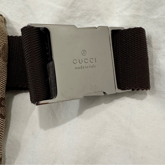 Authentic Gucci Brown Monogram Canvas Waist Bag Fanny Pack Bum Bag - Picture 6 of 13